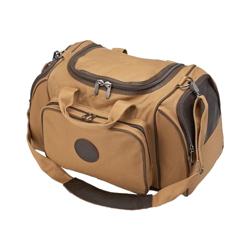 Flight Outfitters Unisex Bush Pilot Duffel Hand/Shoulder Carry Canvas & Leather Plane Travel Luggage Aviation Gear Flight Bag