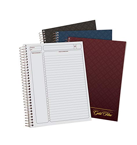 Ampad Gold Fibre 2022 Project Planner, Assorted Color Covers, 9.5 x 7.25, 84-Sheets, 3-Pack