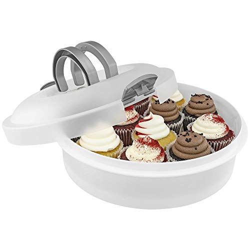 3-in-1 Plastic Cake Holder - Southern Homewares - SH-10280 Container for Cakes, Pies, Cupcakes, Muffins Dessert Carrier