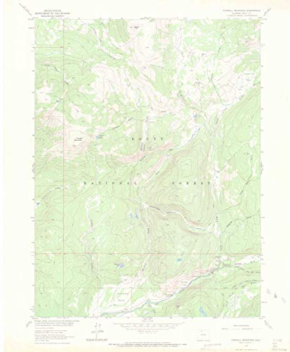 YellowMaps Farwell Mountain CO topo map, 1:24000 Scale, 7.5 X 7.5 Minute, Historical, 1962, Updated 1971, 26.9 x 22.2 in - Paper