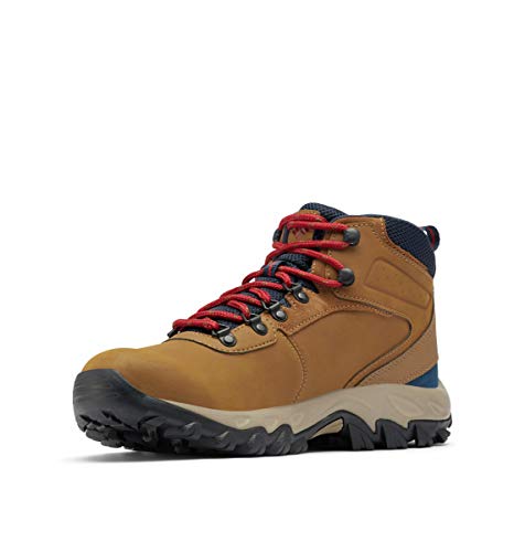 Columbia mens Newton Ridge Plus Ii Waterproof Boot Hiking Shoe, Light Brown/Red Velvet, 11 US