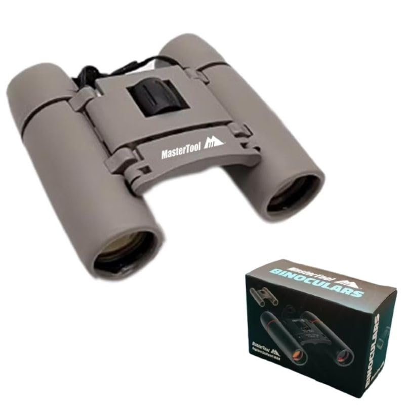 MasterTool - 30 x 60 Small Binoculars Compact for Adults Kids, Mini Binocular for Bird Watching Traveling Sightseeing, Lightweight Pocket Folding Binoculars for Concert Theater Opera,Grey