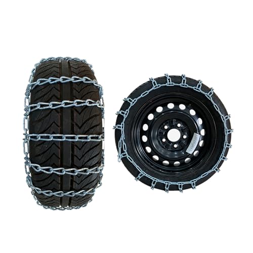 Metal Snow Tire Chains,Winter Wheel Chains,for Cars - Adjustable Anti Slip Emergency Tire Chains,Cars/SUV/Truck/ATV,2 pcs P185/80R13