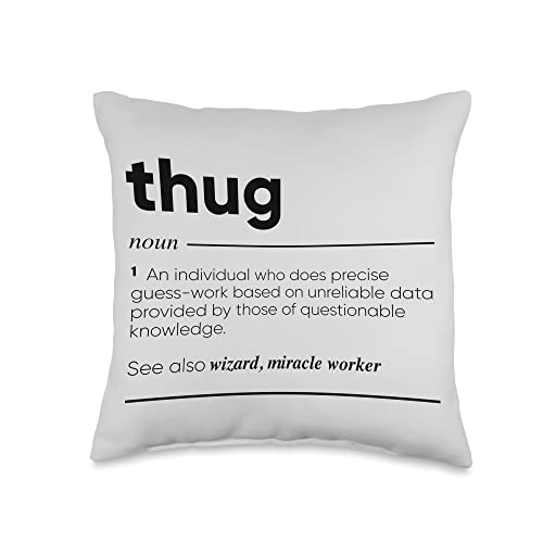 Gifts For Thug Thug Funny Definition Throw Pillow, 16x16, Multicolor