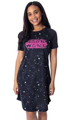 INTIMO Star Wars Women's Neon Logo Nightgown Pajama Sleep Shirt (X-Large)