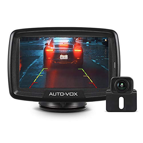 AUTO-VOX CS-2 Wireless Backup Camera with 4.3' Car Monitor, Easy Install Stable Digital Signal Back Up Camera System, Super Night Vision Reverse Cam for Truck, SUV, Van, Trailer