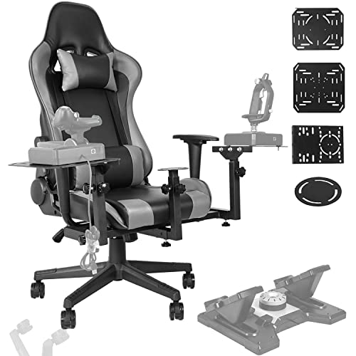 Anman Multifunctional Flight Simulator Cockpit Joystick/Hotas Chair Mount with Chair Fit for Thrustmaster A10C Hotas Warthog Logitech X56 X52 Adjustable Racing Steering Wheel Mount