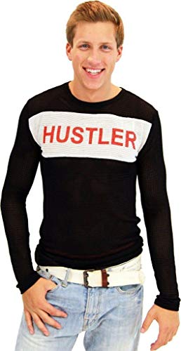 Fight Club Tyler Durden Hustler Mesh Mens Costume Shirt (Adult Large/X-Large) Black