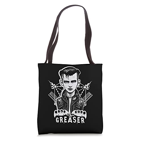 Greaser Rockabilly Psychobilly Rock And Roll Bikers Tote Bag
