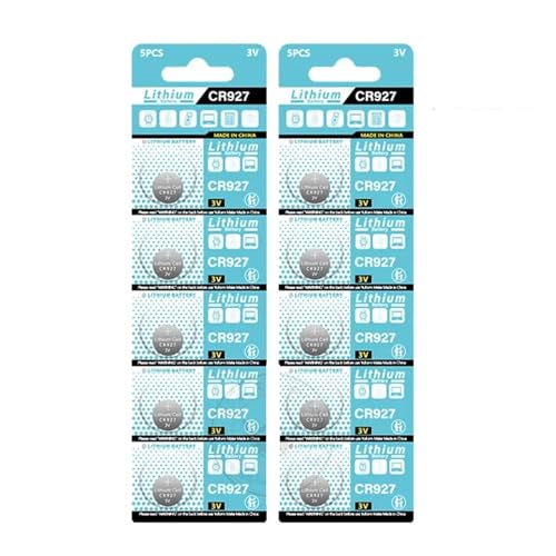 SOMIMOSA 10 Pack CR927 3V Lithium Button Cell Battery, for Watches, Temperature Sensors, Smart Water Bottles, Remote Controllers