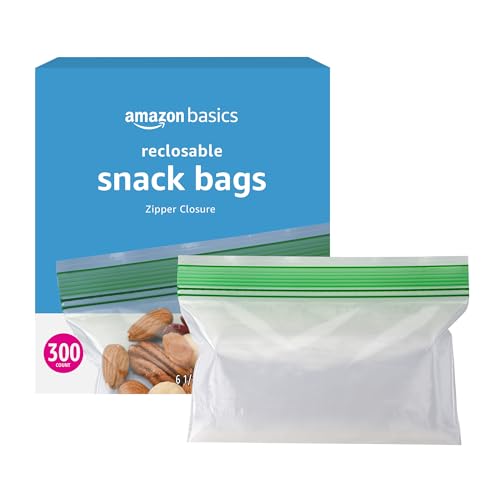 Amazon Basics Snack Storage Bags, 300 Count (Previously Solimo)