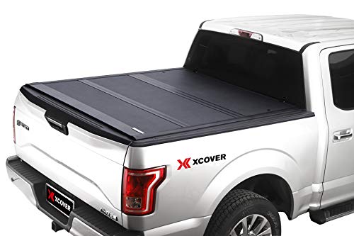 Xcover Low Profile Hard Folding Truck Bed Tonneau Cover, Compatible with 2019 2020 2021 2022 2023 2024 Chevrolet Silverado/GMC Sierra 1500 5.8 Ft Bed