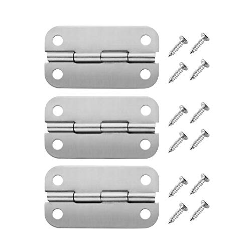Radezon Stainless Steel Cooler Hinges Replacement for Igloo Style Ice Chests,316 Stainless Steel (3 PCS Cooler Hinges)