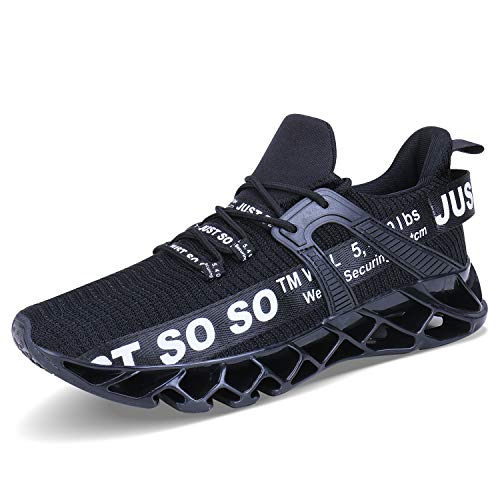 UMYOGO Mens Athletic Walking Blade Running Tennis Shoes Fashion Sneakers (11 M US, 1-Black)