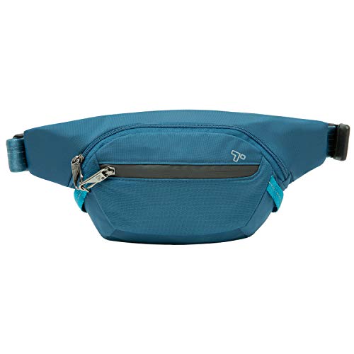 Travelon Anti-Theft Active Waist Pack, Teal, 9.5 x 6 x 2