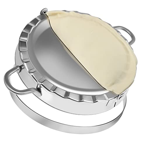 PAMISO Large Empanada Maker, 6.4 inch Empanada Seal with 7 Inch Dough Cutter Circle, Stainless Steel Empanada Press,Meat Pocket Pie