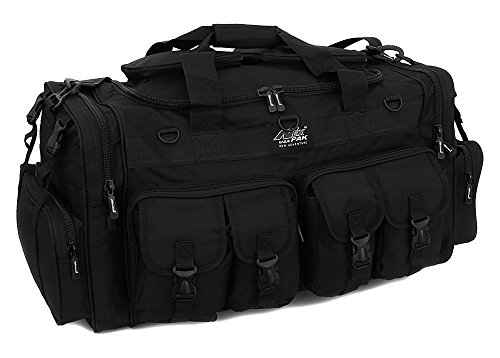 NPUSA Mens Large 30' Inch Black Duffel Duffle Military Molle Tactical Cargo Gear Shoulder Bag