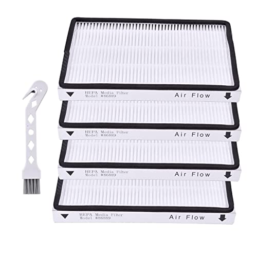 4 Pack Vacuum Cleaner HEPA Filter for Sears Kenmore EF-1, Part #86889, 20-86889,20-53295, KC38KCEN1000,Also for Panasonic(Part # MC-V199H)