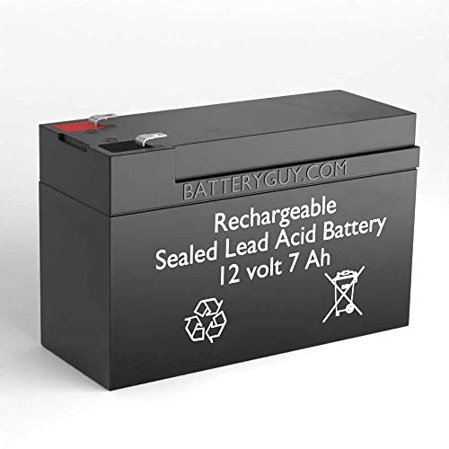 BatteryGuy 6FM6 Replacement 12V 7Ah SLA Battery Brand Equivalent (Rechargeable, F1 Terminals) - Qty of 1