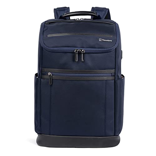 Travelpro Crew Executive Choice 3 Medium Top Load Backpack fits up to 15.6 Laptops and Tablets, USB A and C Ports, Men and Women, Patriot Blue