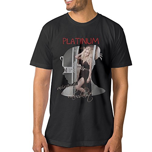 CEDAEI Miranda Platinum Lambert Country Music Singer Men's Latest T Shirts S Black