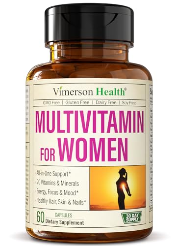 Multivitamin for Women - Womens Multivitamin & Multimineral Supplement for Energy, Mood, Hair, Skin & Nails - Womens Daily Multivitamins A, B, C, D, E, Zinc, Calcium & More. Women's Vitamins Capsules