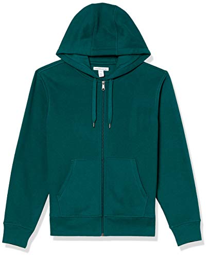 Amazon Essentials Men's Full-Zip Hooded Fleece Sweatshirt (Available in Big & Tall), Forest Green, Medium