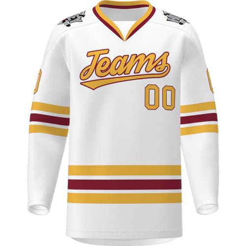 Custom Hockey Jersey Practice Jerseys Stitched/Printed Name Number,Personanlized Sports Uniform for Men/Youth/Women