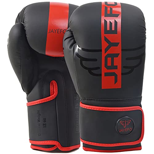 R-6 Boxing Gloves for Men & Women Sparring Heavy Punching Bag MMA Muay Thai Kickboxing Mitts (Red, 14 OZ)