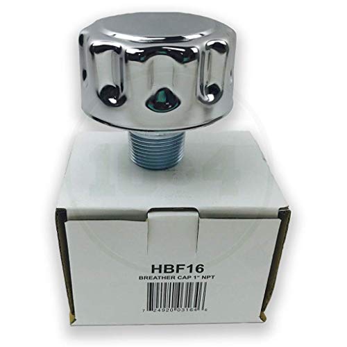 Buyers Products HBF16 DC Hydraulic Power Unit 1 Inch Breather Cap, Free Flow Ventilator for Reservoir, Oil-Resistant, 1 NPT