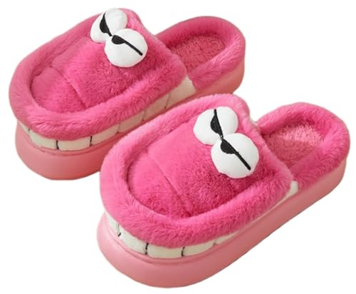 CZQAGCL Animal slippers for Women Cute shark slippers Fluffy fuzzy mens house slippers Cozy winter indoor outdoor slippers (Rose, Adult, Women, 5, Numeric Range, US Footwear Size System, 6, Medium)