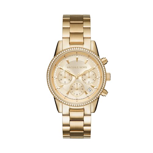 Michael Kors Ritz Chronograph Gold-Tone Stainless Steel Women's Watch (Model: MK6356)