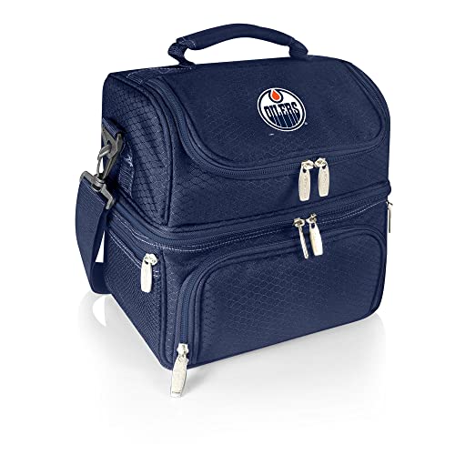 NHL Edmonton Oilers Pranzo Lunch Bag - Insulated Lunch Box with Picnic Set - Lunch Cooler Bag