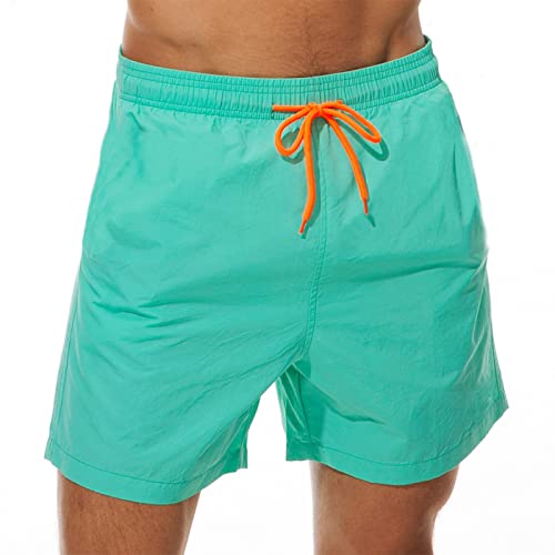Dissolving Swim Trunks Prank Shorts Funny Gift for Brother Boyfriend Bachelor Beach Party in The Swimming Pool(Cyan Blue,X-Large)