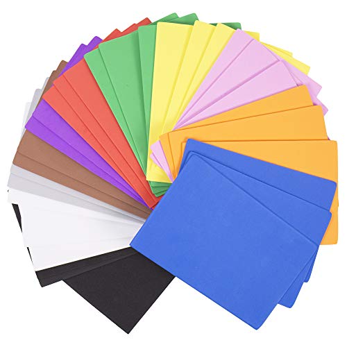 Horizon Group USA Assorted Rainbow 30-Pack Foam Sheets, 8.5x5.5-Inch & 2mm, Value Pack of EVA Foam Sheets in 11 Colors for Crafts Projects, Classrooms, DIY Projects, Back to School Supplies, Art Class