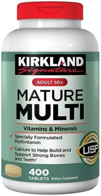 Generic Kirkland Signature Adult 50+ Mature Multi Vitamins & Minerals, 400 Tablets, with W&L Packaging