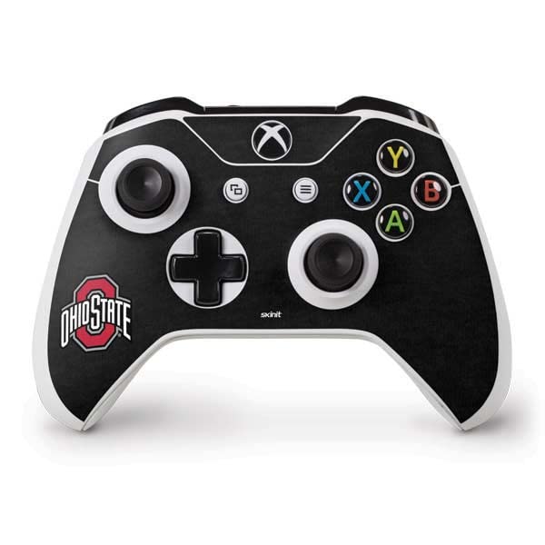 Skinit Decal Gaming Skin Compatible with Xbox One S Controller - Officially Licensed Ohio State University OSU Ohio State Buckeyes Black Design