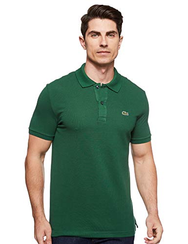 Lacoste mens Classic Pique Slim Fit Short Sleeve Polo Shirt, Appalachan Green, Large US