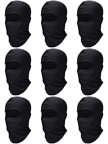 9 Pieces ski mask for Men Full face mask shiesty mask Balaclava pasamontañas Hombre for Outdoor Use Black
