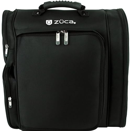 Zuca Artist Backpack - Black, Durable & Spill-Resistant Professional MakeUp Artist Bag, Dual Vinyl-Lined Pouches for Secure, Organized MakeUp Supply Storage