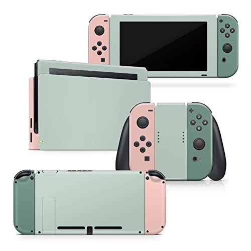 TACKY DESIGN Retro Pastel Classic Skin Compatible with Nintendo Switch Skin Decal, Compatible with Nintendo Switch Stickers Vinyl 3m Colorwave, Color Blocking Full Cover