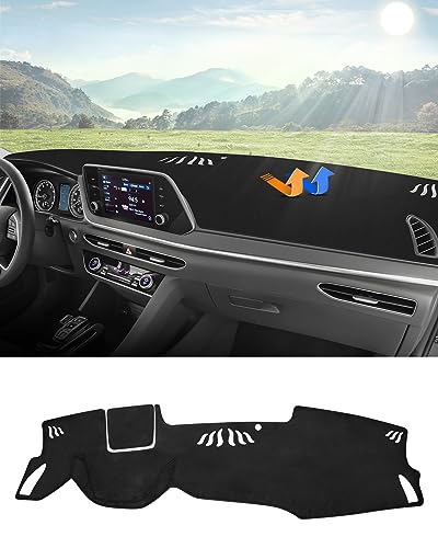 Autorder Dashboard Cover Mat for Hyundai Sonata 2020 2021 2022 2023 Accessories Dash Cover Flannel Dash Mat Sunshade Glare UV Rays Protector