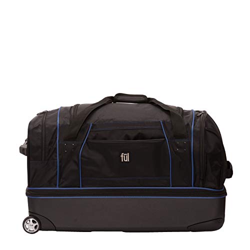 FUL Workhorse 30 Inch Rolling Duffel Bag, Travel Luggage with Wheels, Black