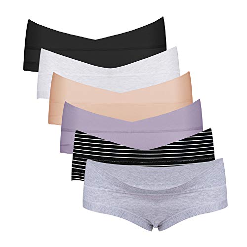 Intimate Portal Maternity Underwear Under The Bump Pregnancy Postpartum Panties Womens Cotton Briefs 6-Pk Essentials XL