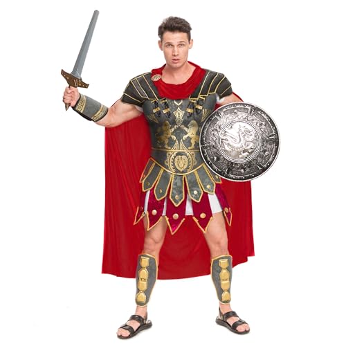 Spooktacular Creations Brave Men’s Roman Gladiator Costume Set for Halloween Audacious Dress Up Party