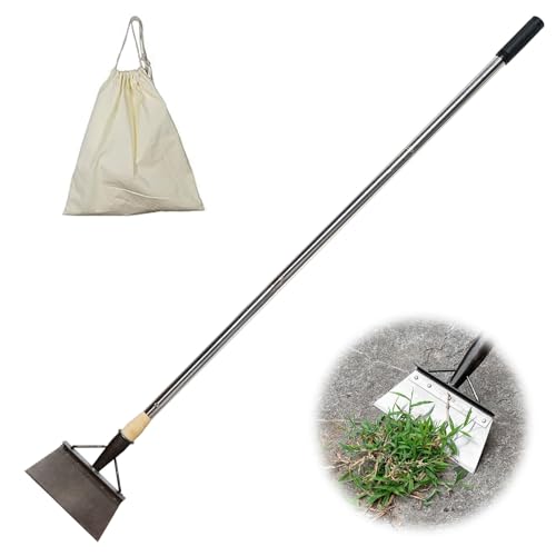 Multifunctional Cleaning Shovel Long Handle,Garden Tool Steel Flat Shovel for Landscaping, Garden Scraper Shovel Farm Weeding Tool, Ice Shovel for Outdoor Garden Camping Weeding Planting (1 Pack)