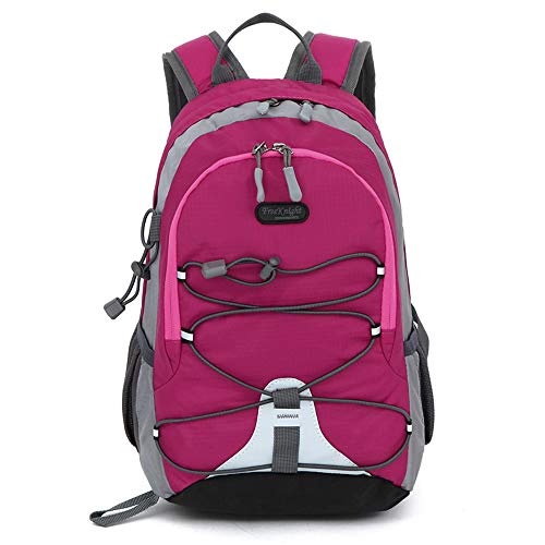 Bseash 10L Small Size Waterproof Kids Sport Backpack,Miniature Outdoor Hiking Traveling Daypack,for Girls Boys Height Under 4 feet (Rose Red)