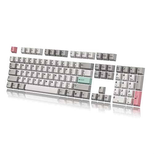 HK GAMING Custom Keycaps | Dye Sublimation PBT Keycap Set for Mechanical Keyboard | 139 Keys | Cherry Profile | ANSI US-Layout | Compatible with Cherry MX, Gateron, Kailh, Outemu | Modern Dolch Light