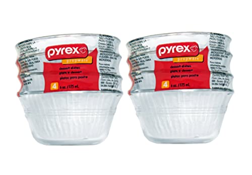 Pyrex Glass 6-Ounce Custard Cups, Set of 4 (2)