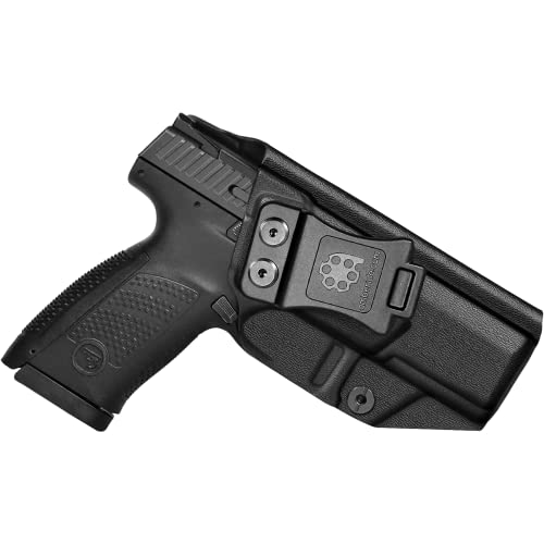 Amberide IWB & OWB KYDEX Holster Fit: CZ P-10 C Pistol, Inside Waistband Concealed Carry, Adjustable Cant & 'Posi-Click' Retention, USA Made by Amberide